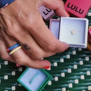 Lulu - single stud kat zilverkleurig