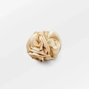 BS – rosia bloemen haarklem beige