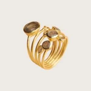 SS - ring Aimara met polki diamanten and labradoriet