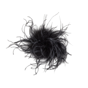 BF - pluim broche zwart