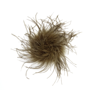 BF - pluim broche bruin