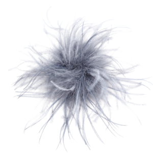 BF - pluim broche donkergrijs