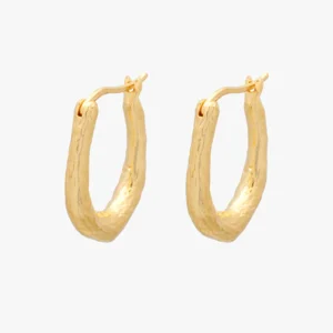 WTC - Organic Hammered Oval hoops (15mm)