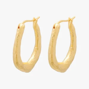 WTC - Organic Hammered Oval hoops (20mm)