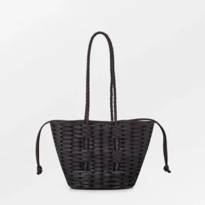 BS - braided leather adina handtas hot fudge brown