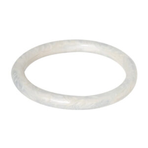 EB - emaille bangle in witte mêlée