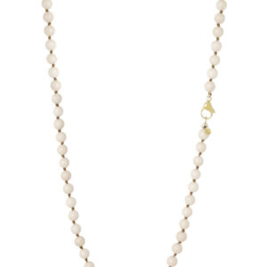 EB - lange gemstone ketting off-white