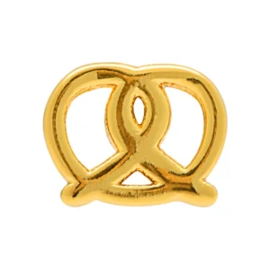 Lulu - single stud pretzel goudkleurig