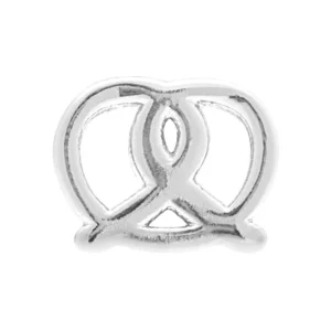 Lulu - single stud pretzel zilver