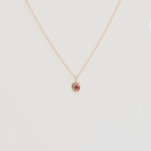 Céline D'aoust - 14K gouden halsketting met roze toermalijn