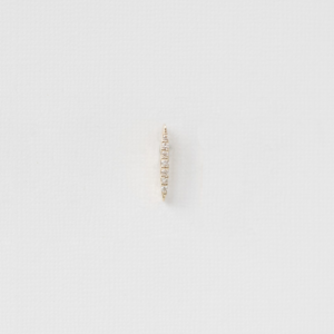 Céline D'aoust - 14K gouden beam single stud met 7 diamantjes