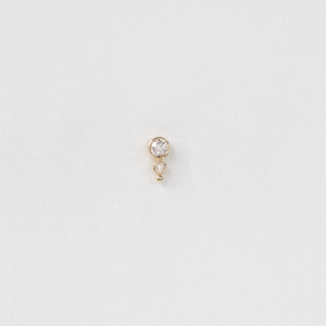 Céline D'aouts - 14K gouden single mini stud met diamanten