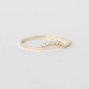 Céline D'aoust - 14K gouden kroon ring met diamanten