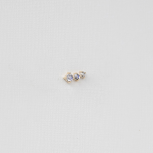 Céline D'aoust - 14K gouden single stud met maansteen en diamant