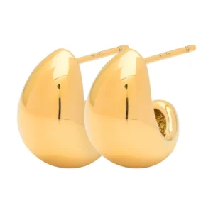 Lulu - chunky drop hoops verguld (paar)