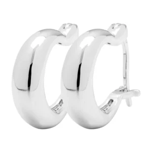 Lulu - chunky hoops zilver (paar)