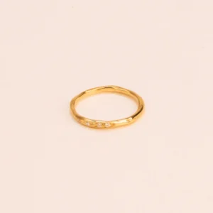 Wouters&Hendrix - 18K gouden ring met vier witte diamanten