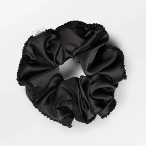 BS - luster bead scrunchie zwart