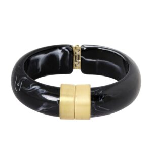 EB - bumper bangle zwart met witte details