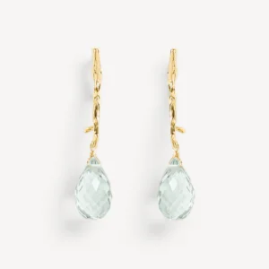 Wouters&Hendrix - takvormige oorknopjes met groene amethist