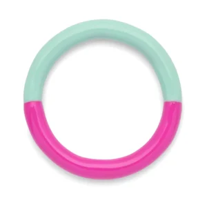 Lulu - ring double color fuchsia pink/mint