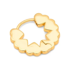 Lulu - hoops heart verguld (paar)