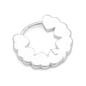 Lulu - hoops heart verzilverd (paar)