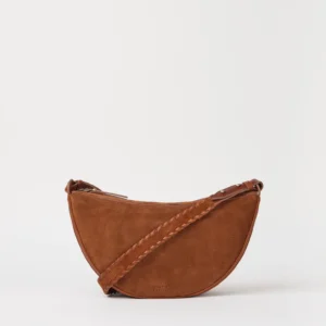 O My Bag – Leo midi suede handtas met klassieke riem