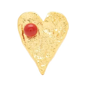 Lulu - single stud sweet heart passion red