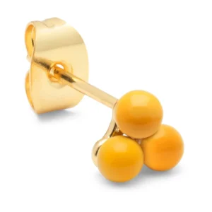 Lulu - single stud trio sunflower