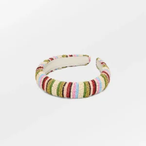 BS - stripes midi beaded diadeem khaki green