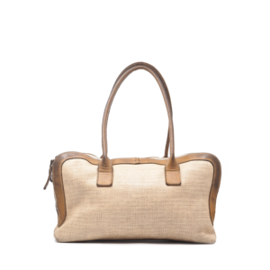 Vive la Difference - schoudertas silhouette straw gray tea