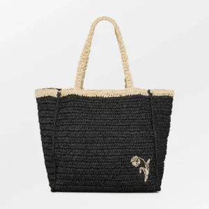 BS - paper straw tota tas black