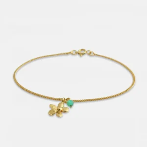 MHL - armband met jasmijnbloem zilver verguld