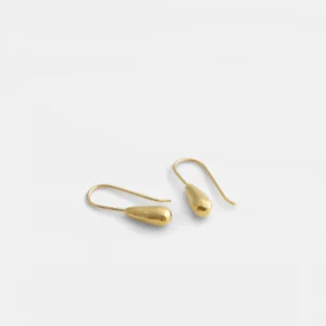 MHL - oorbellen met druppel zilver verguld