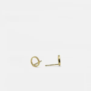 MHL - oorbellen kleine ovale vorm zilver verguld