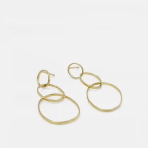 MHL - oorbellen vallende lussen zilver verguld