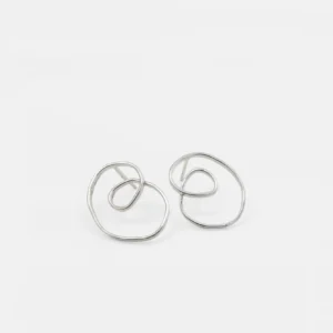 MHL - oorbellen organische vorm zilver