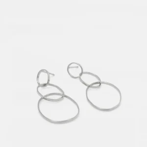 MHL - oorbellen vallende lussen zilver