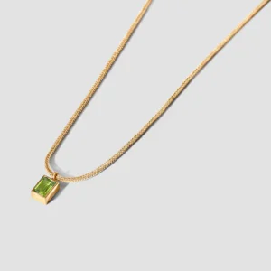 Lore Van Keer - verto ketting met enkele peridoot hanger
