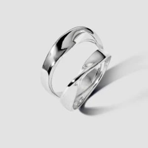 Lore Van Keer - verto ring met gevouwen rondingen zilver